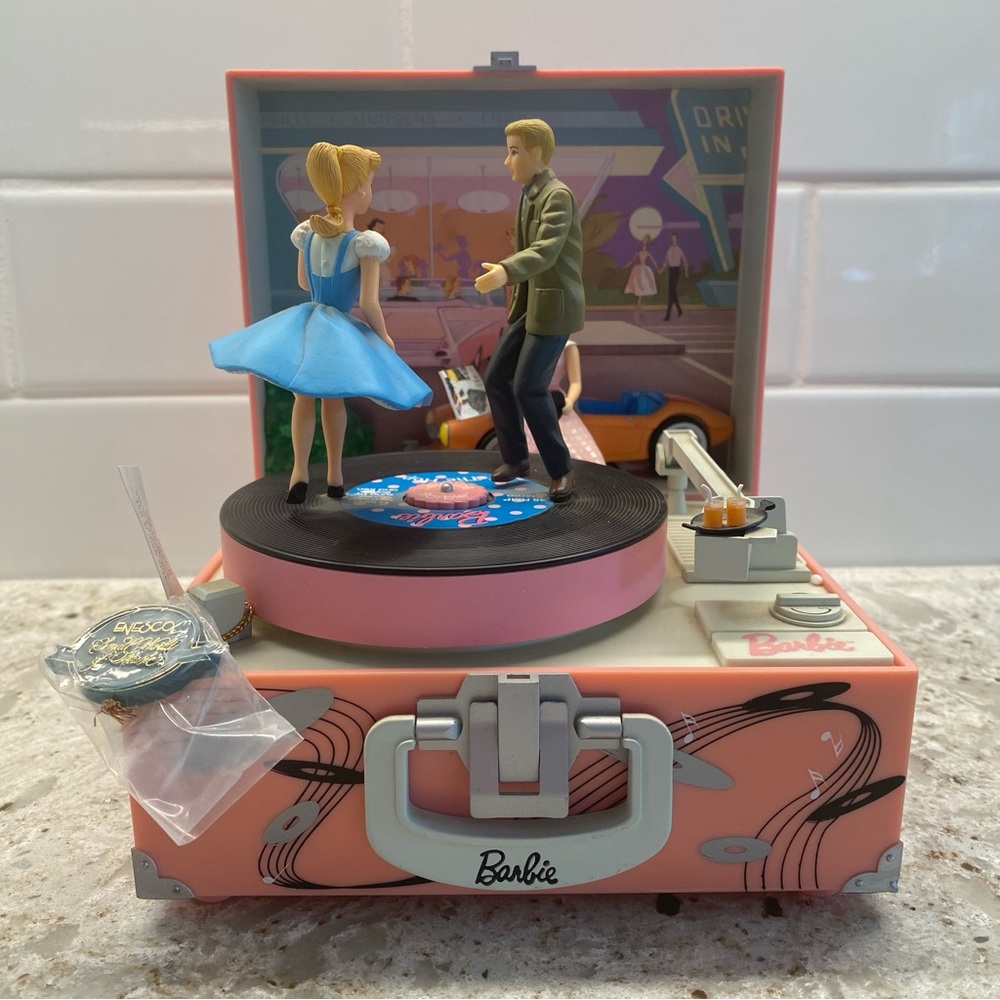 Enesco Barbie music box,”Let’s Go To The Hop”